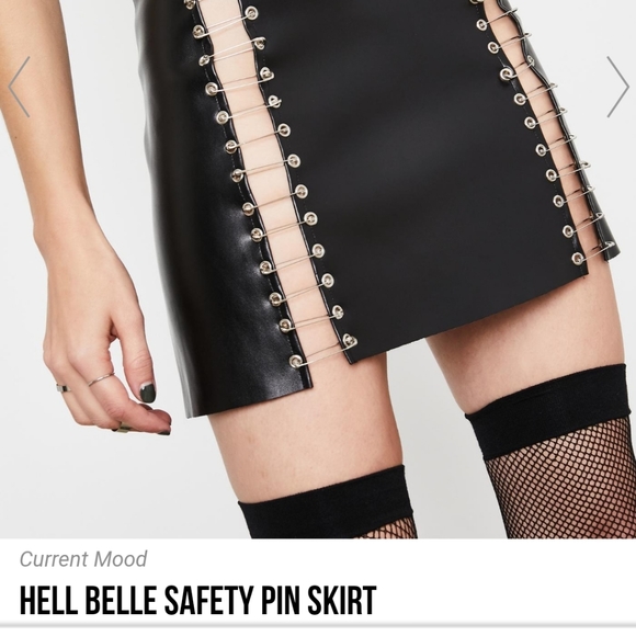 Current Mood Dresses & Skirts - Dollskill Current Mood Hell Belle Safety Pin Skirt